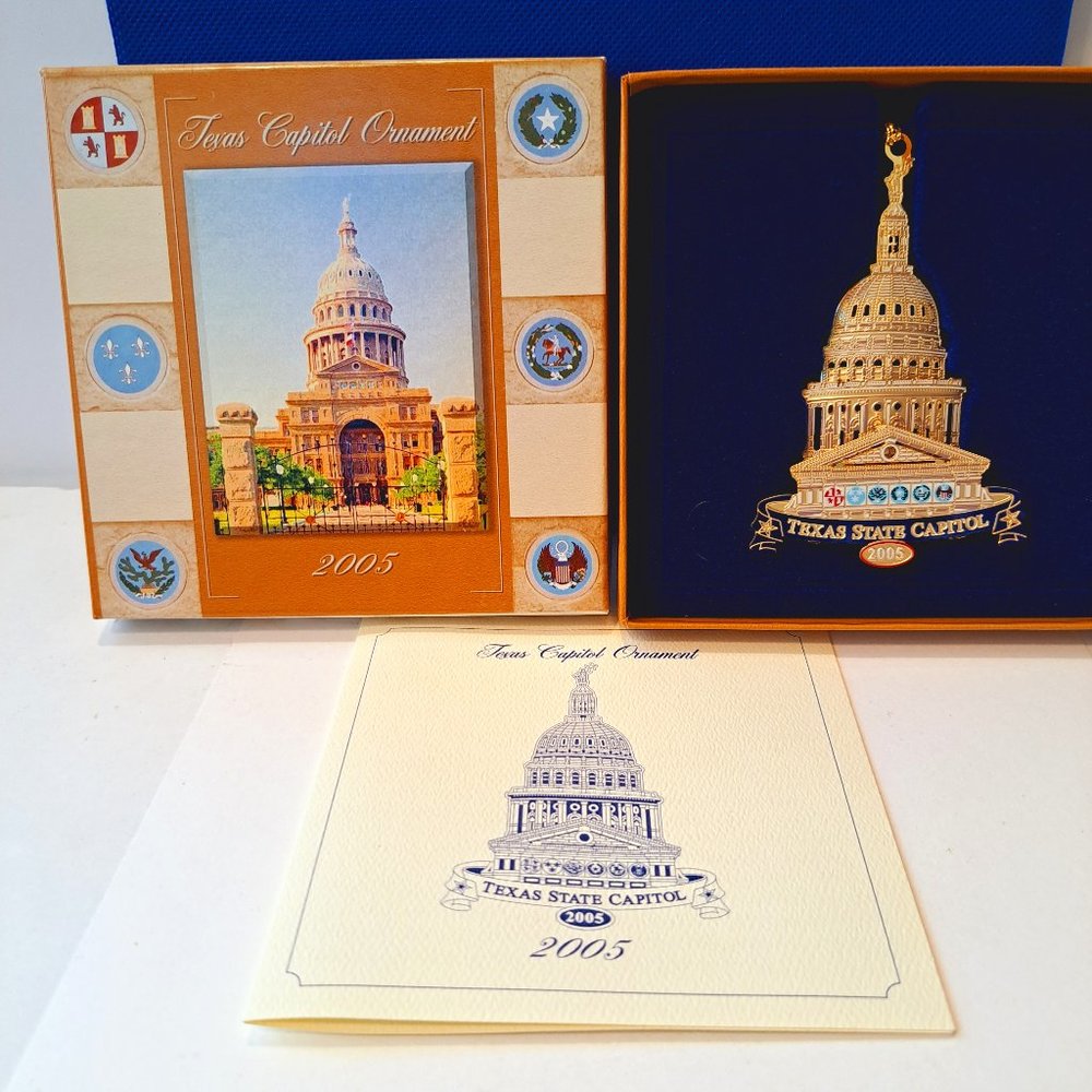 2005 TEXAS CAPITOL ORNAMENT – Texas State Capitol - Box & Pamphlet